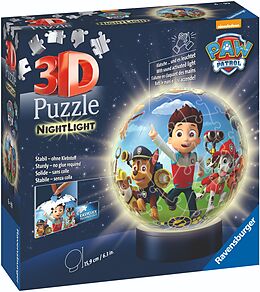 Ravensburger 3D Puzzle 11842 - Nachtlicht Puzzle-Ball Paw Patrol - ab 6 Jahren, LED Nachttischlampe mit Klatsch-Schalter Spiel