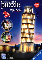Ravensburger 3D Puzzle Schiefer Turm von Pisa bei Nacht 12515 - leuchtet im Dunkeln - 216 Teile - ab 8 Jahren Spiel