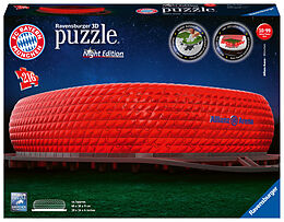 Ravensburger 3D Puzzle 12530 - Allianz Arena Night Edition - FC Bayern München Fanartikel - leuchtet im Dunkeln - Geschenkidee für Bayern-Fans ab 8 Jahren, Fußball Geschenke Jungen und Mädchen Spiel