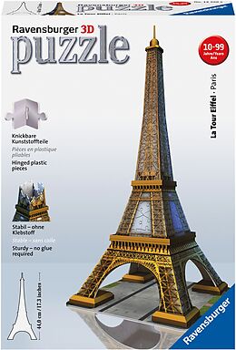 Ravensburger 3D Puzzle 12556 - Eiffelturm - Das UNESCO Weltkultur Erbe und Wahrzeichen von Paris als dreidimensionales Modell für große und kleine Puzzlefans ab 10 Jahren Spiel