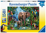 Ravensburger Kinderpuzzle - 12901 Dschungelelefanten - Tier-Puzzle für Kinder ab 7 Jahren, mit 150 Teilen im XXL-Format Spiel