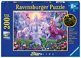 Ravensburger Kinderpuzzle - 12903 Magische Einhornnacht - Einhorn-Puzzle für Kinder ab 8 Jahren, mit 200 Teilen im XXL-Format, Leuchtet im Dunkeln Spiel
