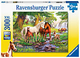 Wildpferde am Fluss Kinderpuzzle Spiel