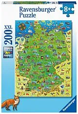 Bunte Deutschlandkarte Kinderpuzzle Spiel