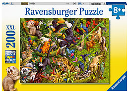 Ravensburger Kinderpuzzle - 13351 Bunter Dschungel - 200 Teile Puzzle für Kinder ab 8 Jahren Spiel
