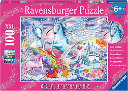 Ravensburger Kinderpuzzle - 13928 Die schönsten Einhörner - Einhorn-Puzzle für Kinder ab 6 Jahren, mit 100 Teilen im XXL-Format, mit Glitzer Spiel