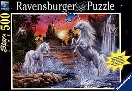 Ravensburger Puzzle 14873 - Einhörner am Fluss - 500 Teile Puzzle für Erwachsene und Kinder ab 10 Jahren, Leuchtpuzzle mit Einhörnern, Leuchtet im Dunkeln Spiel