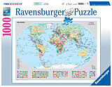 Ravensburger Puzzle 15652 - Politische Weltkarte - 1000 Teile Puzzle für Erwachsene und Kinder ab 14 Jahren, Puzzle-Weltkarte mit Flaggen Spiel
