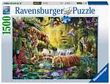 Ravensburger Puzzle 16005 - Idylle am Wasserloch - 1500 Teile Puzzle für Erwachsene und Kinder ab 14 Jahren, Puzzle mit Tiger-Motiv Spiel