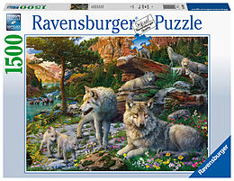 Ravensburger Puzzle 16598 - Wolfsrudel im Frühlingserwachen - 1500 Teile Puzzle für Erwachsene und Kinder ab 14 Jahren Spiel