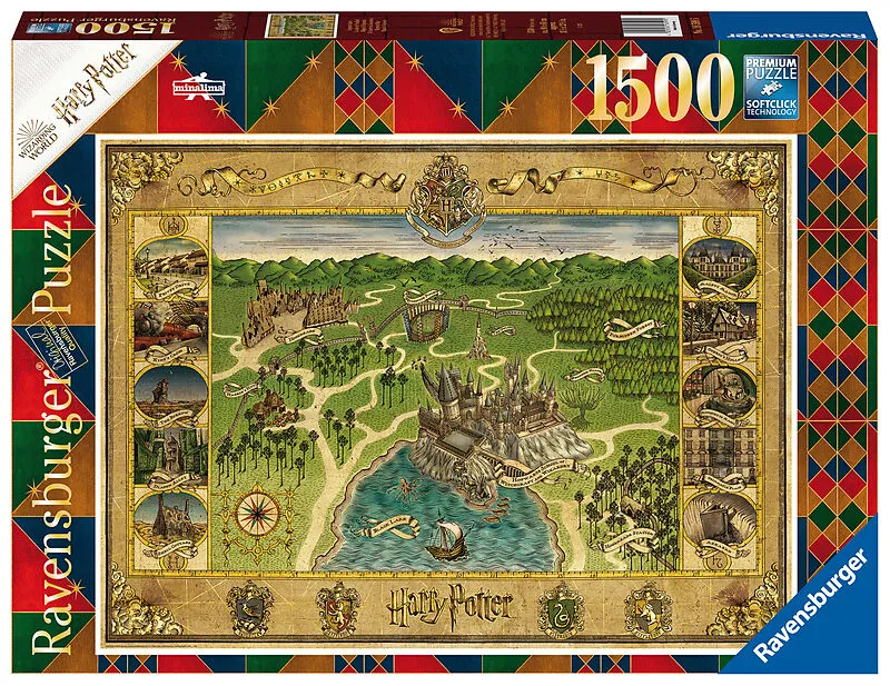 Ravensburger 16599 Hogwarts Karte 1500 Teile Puzzle