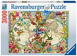 Weltkarte mit Schmetterlingen Puzzle Spiel