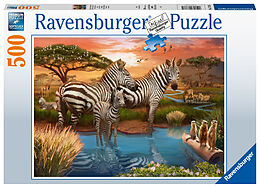 Ravensburger Puzzle 17376 Zebras am Wasserloch - 500 Teile Puzzle für Erwachsene und Kinder ab 12 Jahren Spiel