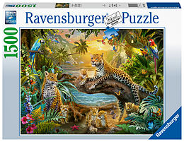 Ravensburger Puzzle 17435 Leopardenfamilie im Dschungel - 1500 Teile Puzzle für Erwachsene und Kinder ab 14 Jahren Spiel