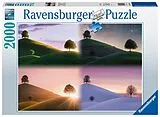 Stimmungsvolle Bäume und Berge Puzzle Spiel