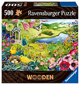 Ravensburger WOODEN Puzzle 17513 - Wilder Garten - 500 Teile Holzpuzzle mit stabilen, individuellen Puzzleteilen und 40 kleinen Holzfiguren (Whimsies), für Erwachsene und Kinder ab 14 Jahren Spiel
