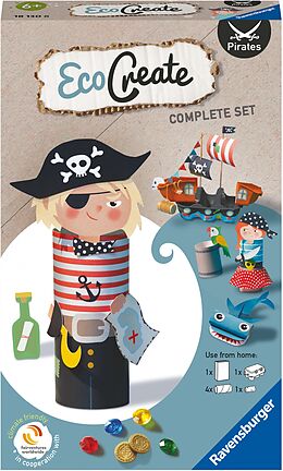 Ravensburger EcoCreate 18130 - Pirates  DIY Bastelset für Kinder ab 6 Jahren Spiel