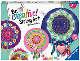 Ravensburger 18235 Be Creative String Art Traumfänger, Bastelset für Kinder ab 8 Jahren, Kreative Traumfänger mit LEDs Spiel