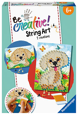 Ravensburger 18243 BeCreative String Art Hunde  Kreative Fadenbilder mit süßen Welpen, für Kinder ab 6 Jahren Spiel