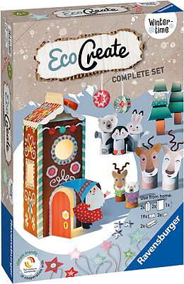 Ravensburger EcoCreate 18442  Wintertime  DIY Bastelset für Kinder ab 6 Jahren Spiel