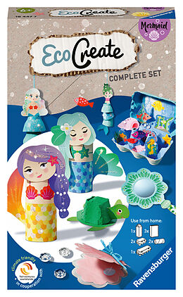 Ravensburger 18447 EcoCreate 18447-Sparkle with The Mermaid  DIY Bastelset für Kinder ab 6 Jahren Spiel