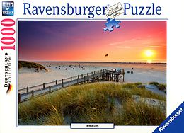 Ravensburger Puzzle 19877 - Sonnenuntergang über Amrum - 1000 Teile Puzzle für Erwachsene und Kinder ab 14 Jahren, Puzzle mit Strand-Motiv von der Nordsee Spiel