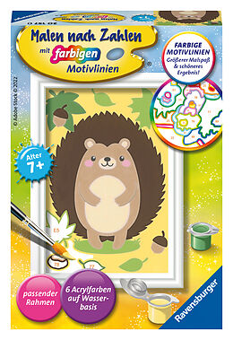 Spiel (Non) Ravensburger Malen nach Zahlen 10157 - Kleiner Igel  Kinder ab 7 Jahren von 