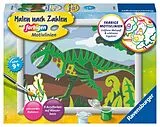 Hungriger Dinosaurier Malen nach Zahlen Spiel