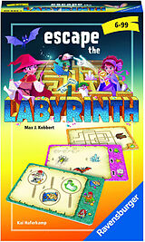 Ravensburger 20543 - Escape the Labyrinth, Mitbringspiel für 1-4 Spieler, ab 5 Jahren, kompaktes Format, Reisespiel Spiel