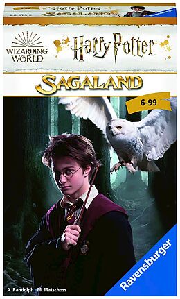 Ravensburger 20575 - Harry Potter Sagaland, Mitbringspiel für 2-4 Spieler, ab 6 Jahren, kompaktes Format, Reisespiel, Kreaturen Spiel