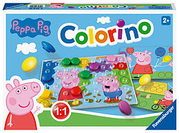 Ravensburger Kinderspiele - 20892 - Peppa Pig Colorino, Kinderspiel zum Farbenlernen, Mosaik Steckspiel, ab 2 Jahre Spiel