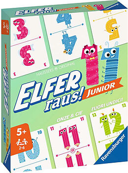 Ravensburger - 20947 Elfer Raus! Junior - Kartenspiel 2 - 6 Spieler, Spiel ab 5 Jahren für Kinder und Erwachsene, Zahlenraum 1-20 Spiel