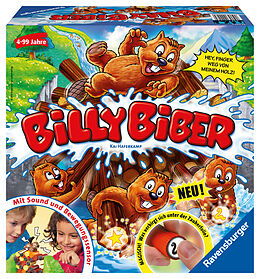Ravensburger 22246 - Billy Biber - Geschicklichkeitsspiel für ruhige Hände - Spiel für Kinder ab 4 Jahren, Familienspiel für 1-4 Spieler - magische Zauberfolie Spiel