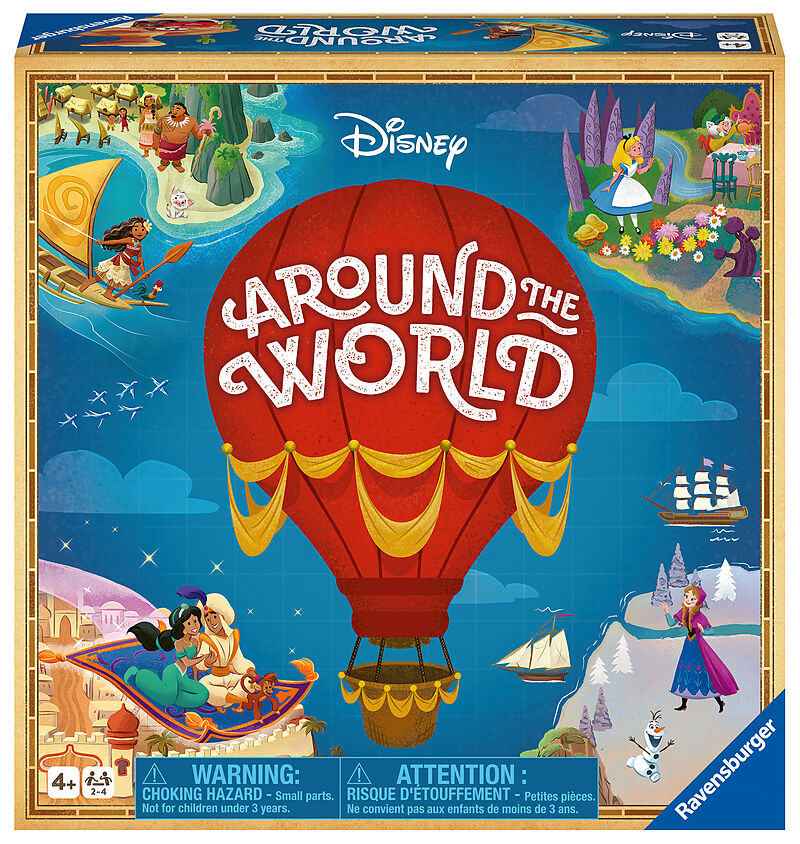 Ravensburger 22379 - Disney Around the World - Das himmlische Lauf- und Sammelspiel für 2-4 Spieler ab 4 Jahren mit den beliebtesten Disney Charakteren und Welten