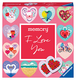 Ravensburger 22398 memory® moments - I love you, Ravensburger Spieleklassiker für 2 bis 6 Spieler ab 3 Jahren mit 24 in Herzform gestanzten Kartenpaaren Spiel