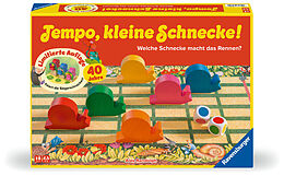 Ravensburger Kinderspiel 23034 - Tempo kleine Schnecke 40 Jahre Jubiläum, beliebtes Schneckenrennen mit zusätzlicher Siegerehrung, Brettspiel für Mädchen und Jungen , 2-6 Spieler, ab 3 Jahren Spiel