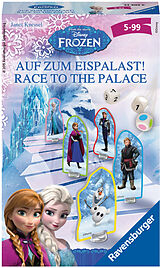 Ravensburger 23402 - Disney Frozen: Auf zum Eispalast!, Mitbringspiel für 2-4 Spieler, Kinderspiel ab 4 Jahren, kompaktes Format, Reisespiel, Brettspiel Spiel