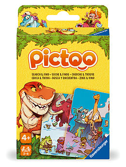 Ravensburger 23479 - Pictoo Dino Kartenspiel - Schnelles Karten-Suchspiel für Kinder ab 4 Jahren, Familienspiel für Kinder und Erwachsene, für 2 bis 6 Spieler Spiel