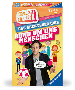 Ravensburger 22493 - Checker Tobi Rund um uns Menschen - Das Abenteuerquiz für Kinder ab 7 Jahren, Quiz & Mitmachspiel für Kinder und Familien, für 2-4 Spieler Spiel