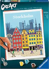 Malen nach Zahlen Farbenfrohes Stockholm Spiel