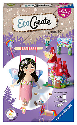 Ravensburger EcoCreate 236720 - Sparkle with the Fairies - DIY Bastelset für Kinder ab 6 Jahren Spiel