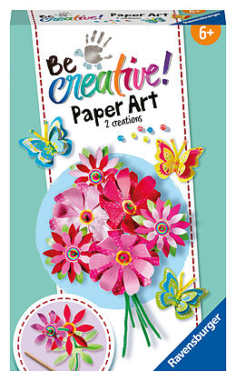 Ravensburger 23678 BeCreative Paper Art Blumen & Schmetterlinge, DIY für Kinder ab 6 Jahren Spiel