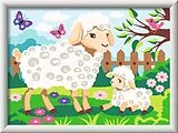 Malen nach Zahlen - Schaf mit Lämmchen Spiel