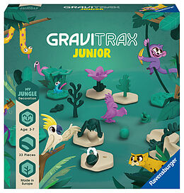 Ravensburger GraviTrax Junior Extension Jungle 23747 - Murmelbahn überwiegend aus nachwachsenden Rohstoffen mit Themenwelten, Lernspielzeug und Konstruktionsspielzeug für Jungs und Mädchen ab 3 Jahren Spiel