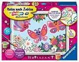 Fröhliche Schmetterlinge Malen nach Zahlen Spiel