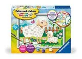 Schaf mit Lämmchen Malen nach Zahlen Spiel