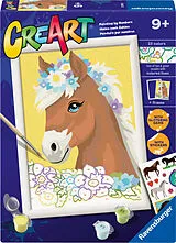 CreArt - Malen nach Zahlen - Horse with flowers Spiel