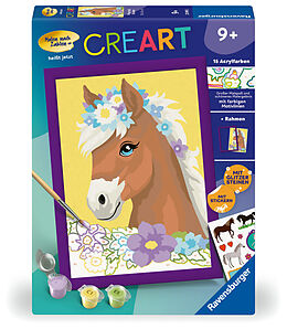 Ravensburger CreArt - Malen nach Zahlen 23999 - Pferd mit Blumen - ab 9 Jahren Spiel