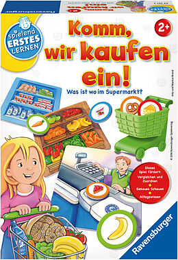 Ravensburger 24721 - Komm, wir kaufen ein! - Lernspiel für die Kleinen - Zuordnungsspiel für Kinder ab 2 Jahren, Spielend erstes Lernen für 1-4 Spieler Spiel