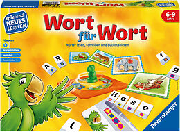 Ravensburger 24955 - Wort für Wort - Spielen und Lernen für Kinder, Lernspiel für Kinder von 6-9 Jahren, Spielend Neues Lernen für 1-4 Spieler Spiel